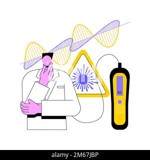 Laser technologies abstract concept vector illustration. Optical communication systems, medical laser use, innovative measurement instruments, electro Stock Vector