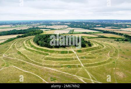 badbury rings iron age hill fort dorset Stock Photo - Alamy