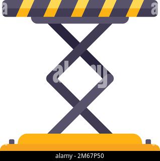 Hydraulic ramp with car vector icon. Automotive parts, repair and ...