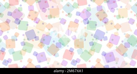 Seamless pattern with colored overlapping squares. Modern random colors. Ideal for textiles, packaging, paper printing, simple backgrounds and texture Stock Vector
