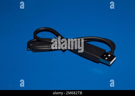 USB and micro USB cable Stock Photo