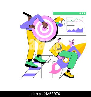 Data initiative abstract concept vector illustration. Open platform, information initiative, metadata study, data driven startup, research and develop Stock Vector