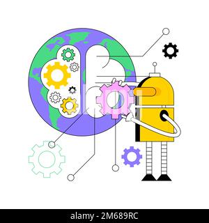 Technological revolution abstract concept vector illustration. Technological invention, ICT revolution, modern scientific innovations, machine learnin Stock Vector
