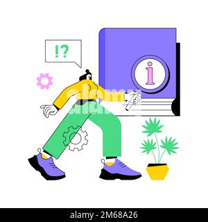User guide abstract concept vector illustration. Electronic goods technical guide, manual for computer hardware, software assistant, technical communi Stock Vector