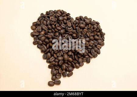 heart from beans isolated Stock Photo