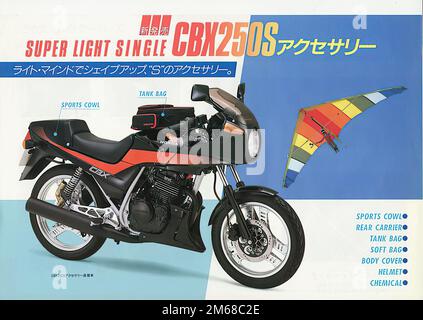 Honda CBX 250 S - Vintage Motorcycle Advertising Stock Photo