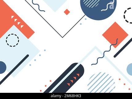 Abstract colourful geometric pattern design decorative for template design. Minimal style with designed shapes background. vector Stock Vector