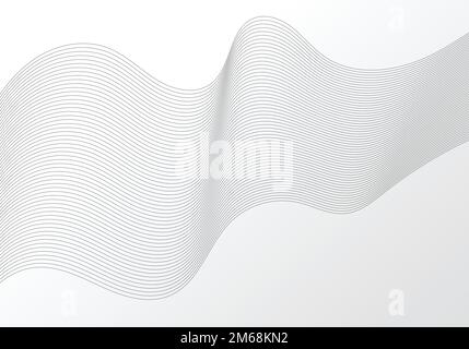 Abstract line pattern design decorative artwork. Simple design for wavy movement template. illustration Stock Vector