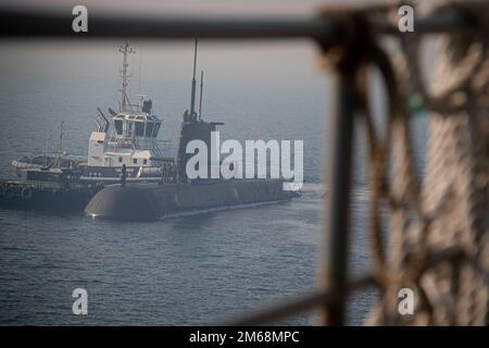 PERTH, Australia (April 19, 2022) The Royal Australian Navy Collins-class submarine HMAS ...