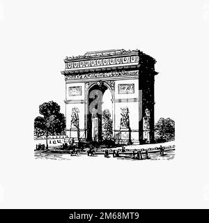 Arc de Triomphe illustration vector Stock Vector