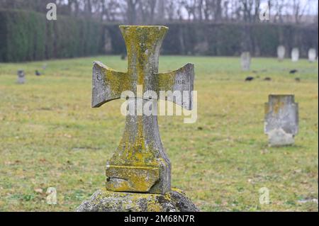 Vienna, Austria. Vienna Central Cemetery. Military cemetery at the central cemetery in Vienna Stock Photo