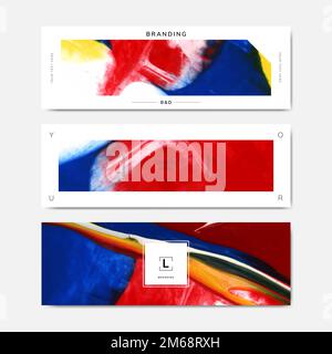 Colorful abstract art banner template vector Stock Vector