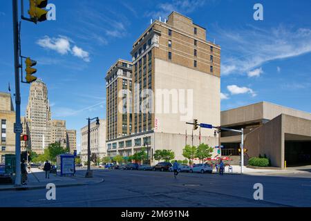 The former Walbridge Building of 1924 escaped demolition for the convention center and is now known as Convention Tower. Stock Photo