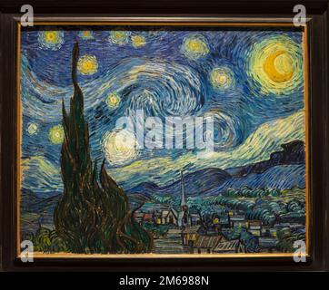 Vincent Van Gogh: The Starry Night Saint Rémy, June 1889, MOMA, The Museum of Modern Art, New York City, USA Stock Photo