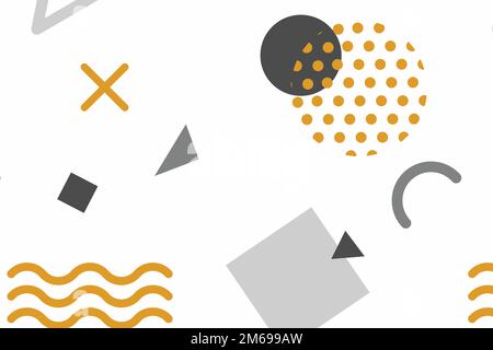 Black and orange Memphis background vector Stock Vector