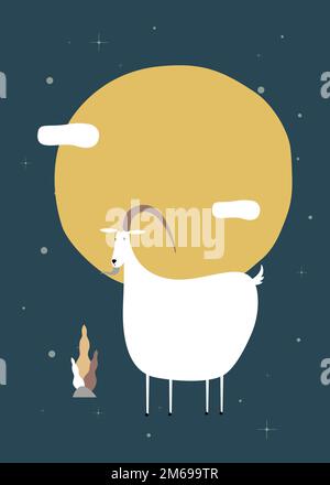 Year of the goat vector Stock Vector