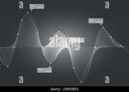 Gray business data analysis graph vector Stock Vector