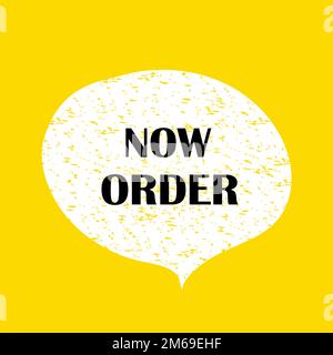 Order now label for business Stock Vector