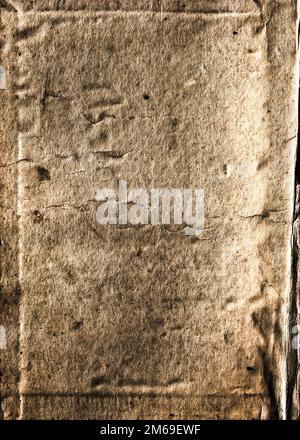 Old collapsing paper with cracks and scratches Stock Photo