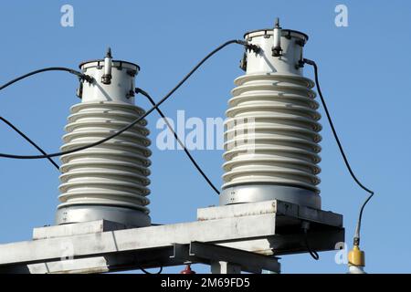 Two insulators Stock Photo