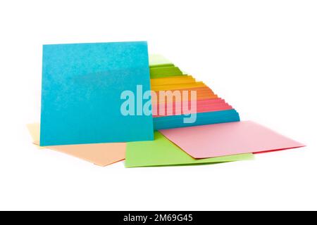 Stack of colorful stickers Stock Photo