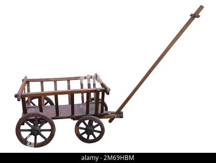 Antique Wooden Trolley Stock Photo