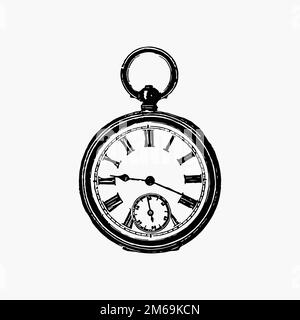 Antique watch illustration vector Stock Vector