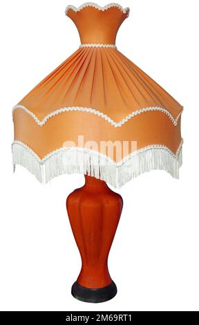 Bright Orange Table Lamp Stock Photo