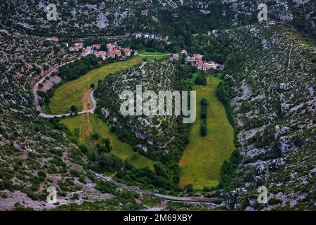 Cirque de Navacelles, Languedoc-Roussillon, France Stock Photo