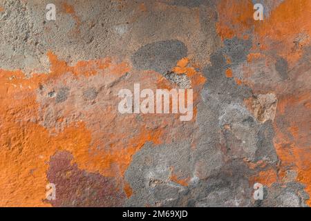 Old grunge texture background, concrete grungy wall painted with different colors, copy space Stock Photo
