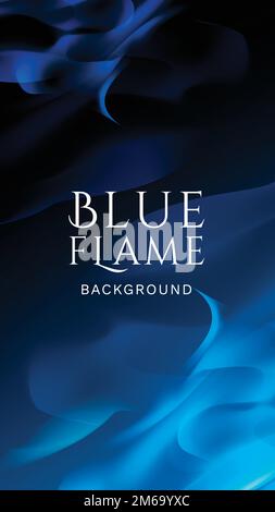 Blue blazing flame abstract background vector Stock Vector