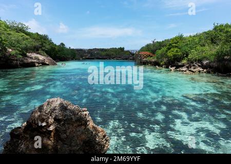 Weekuri Lake, an ocean fed lagoon. Stock Photo