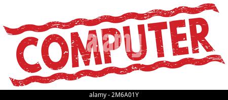 COMPUTER text written on red lines stamp sign. Stock Photo