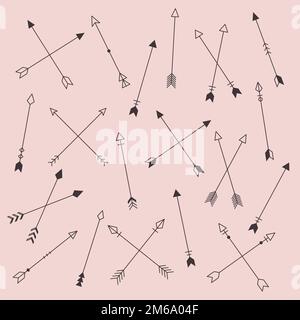 Arrow design element on a pink background vector Stock Vector