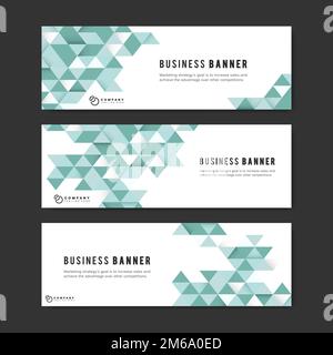 Business banner with abstract design illustration Stock Vector