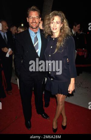 Perry king  and wife Jamie Elvidge attend the 'For the Boys' Beverly Hills Premiere on November 14, 1991 at Academy Theatre in Beverly Hills, California Credit: Ralph Dominguez/MediaPunch Stock Photo