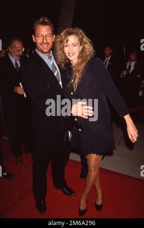 Perry king  and wife Jamie Elvidge attend the 'For the Boys' Beverly Hills Premiere on November 14, 1991 at Academy Theatre in Beverly Hills, California Credit: Ralph Dominguez/MediaPunch Stock Photo