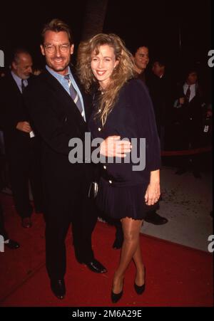 Perry king  and wife Jamie Elvidge attend the 'For the Boys' Beverly Hills Premiere on November 14, 1991 at Academy Theatre in Beverly Hills, California Credit: Ralph Dominguez/MediaPunch Stock Photo