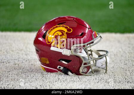 Arlington, Texas, USA. 2nd Jan, 2023. USC Trojan helmet Cotton Bowl 2023. (Credit Image: © Gregory Dodds/ZUMA Press Wire) Stock Photo