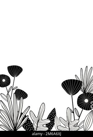 Hand drawn plant element doodles vector Stock Vector