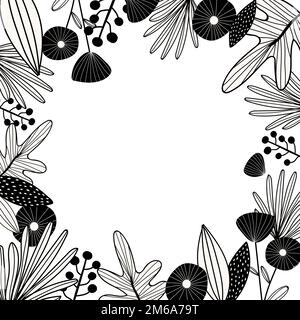 Hand drawn plant element doodles vector Stock Vector
