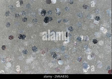 Silver color slime background pattern macro close up view Stock Photo