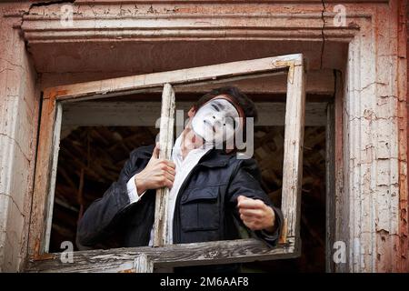 Portrait of a Man â€‹â€‹mime. Stock Photo