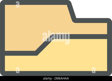 Computer document folder icon. Editable vector. Stock Vector