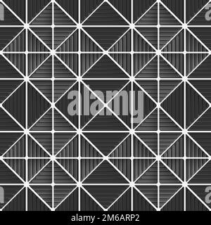 Seamless black and white embossed lines and layering Stock Photo