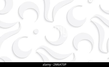 Seamless white simple shapes Stock Photo