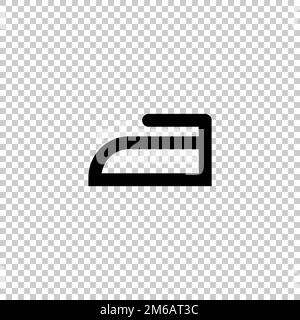 Iron icon isolated on transparent background. Editable vector. Stock Vector