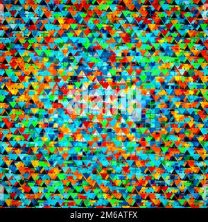 Watercolor textured triangle seamless background Stock Photo