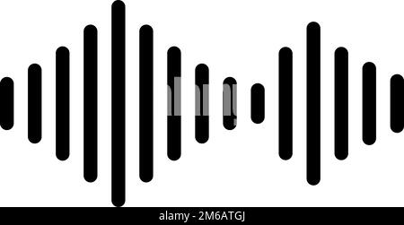 Sound wave illustration. Radio wave. Editable vector. Stock Vector