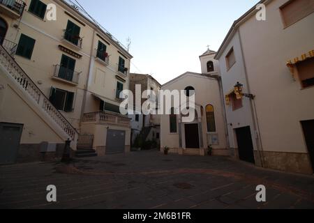 architectures in a characteristic seaside town of Calabria in southern Italy Stock Photo